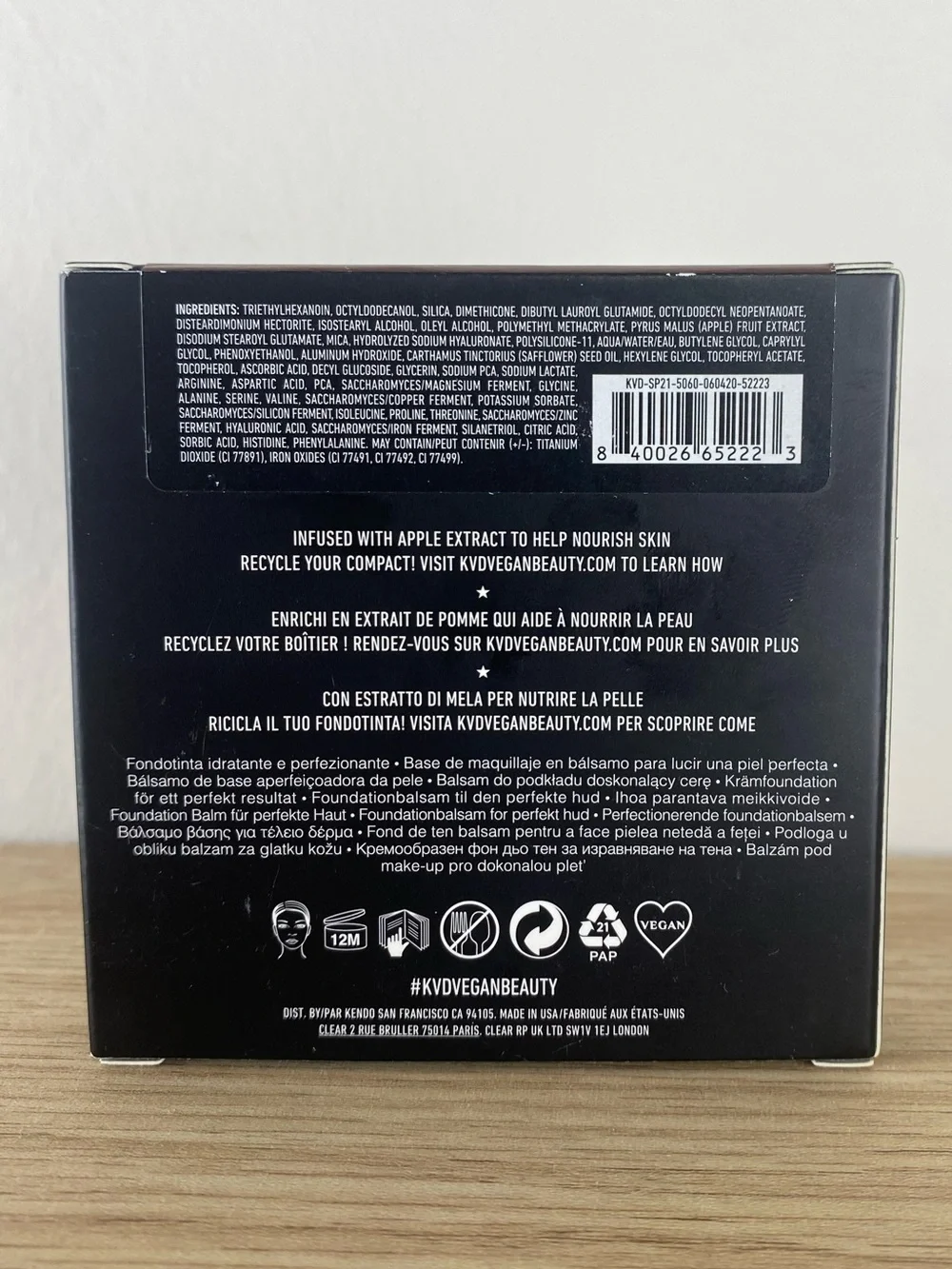 New Kat Von D KVD Good Apple Skin‎ Perfecting Foundation Balm - Deep 098